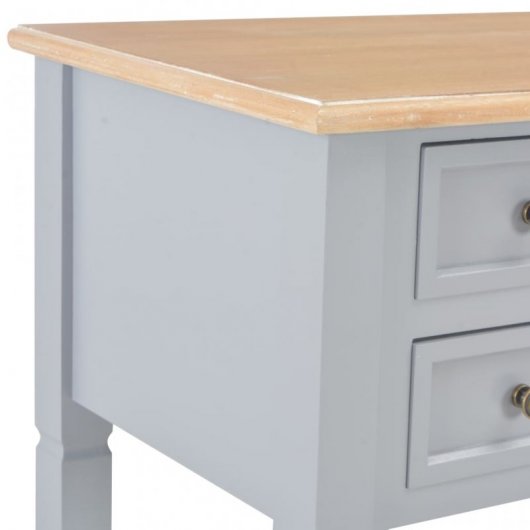 VidaXL Bureau en bois 109,5x45x7,5 cm Gris