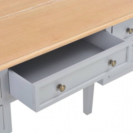 VidaXL Bureau en bois 109,5x45x7,5 cm Gris