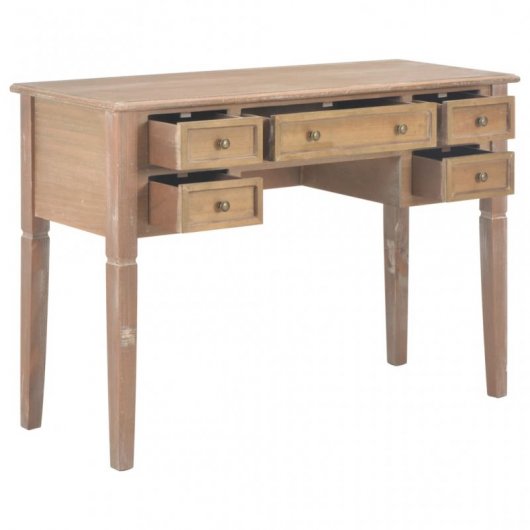 VidaXL Escritorio de Madera 109.5x45x77.5cm Marrón