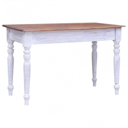 VidaXL Secretária com Gavetas de Madeira Reciclada 117x57x75cm Branca