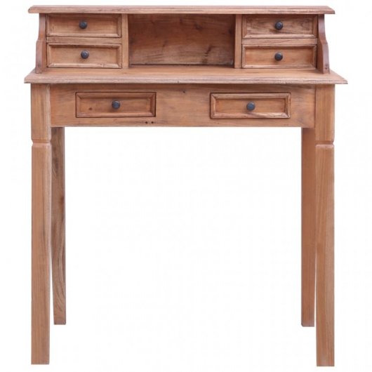 VidaXL Secretária com Gavetas de Madeira Maciça Reciclada 90x50x101cm