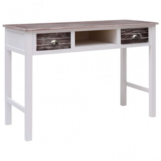 VidaXL Secretária de Madeira 110x45x76cm Castanha