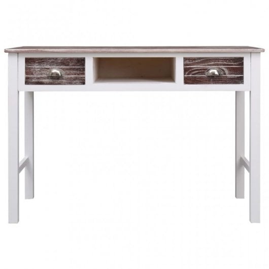 VidaXL Secretária de Madeira 110x45x76cm Castanha