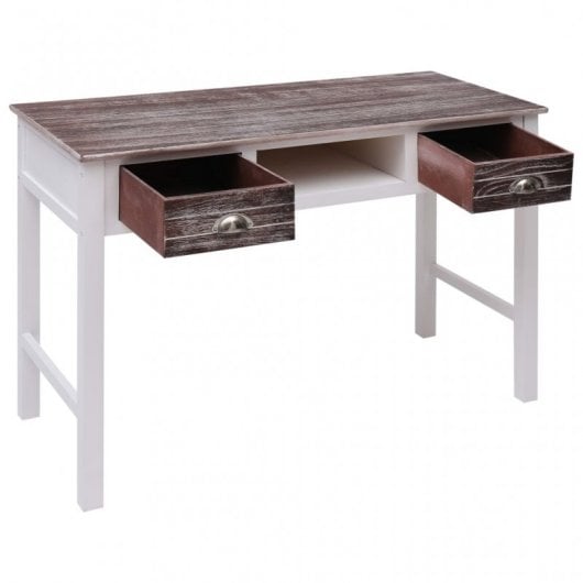 VidaXL Secretária de Madeira 110x45x76cm Castanha