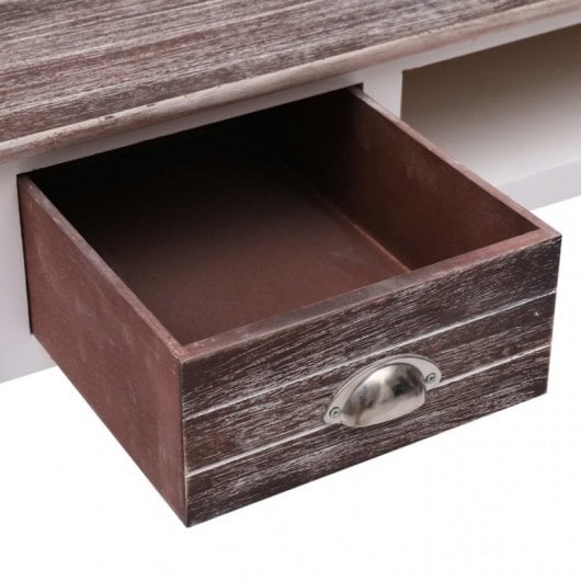 VidaXL Secretária de Madeira 110x45x76cm Castanha
