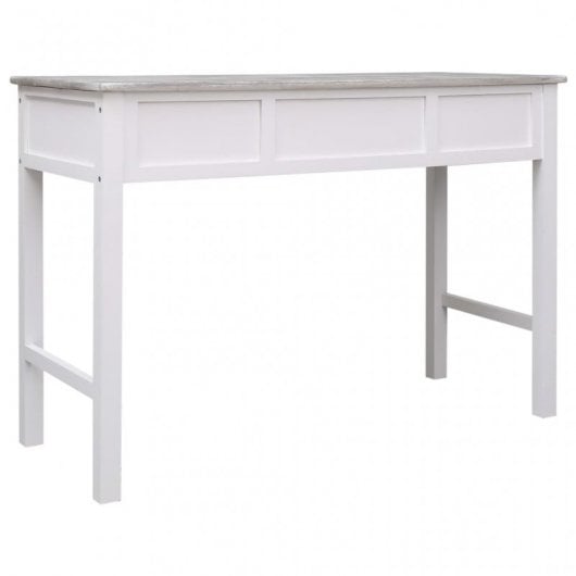 Scrivania in legno VidaXL 110x45x76 cm Grigia