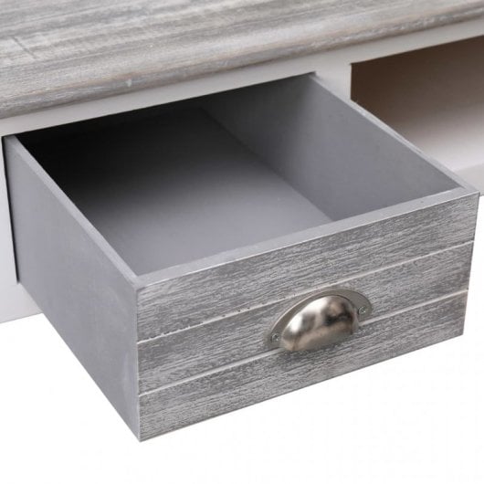 Scrivania in legno VidaXL 110x45x76 cm Grigia
