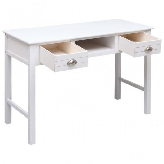 VidaXL Secretária 110x45x76cm Madeira Branca