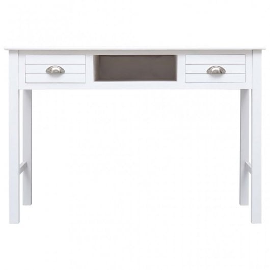 VidaXL Secretária 110x45x76cm Madeira Branca