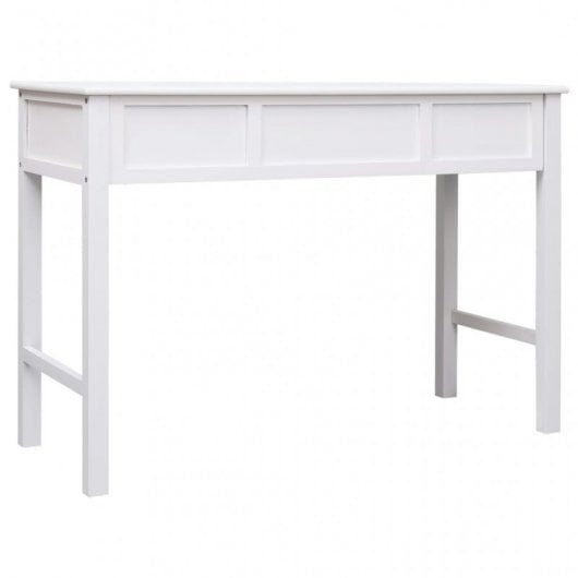 VidaXL Secretária 110x45x76cm Madeira Branca