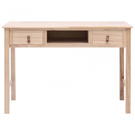 VidaXL Secretária de Madeira 110x45x76cm Natural