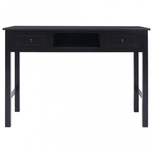 Scrivania in legno VidaXL 110x45x76 cm Nera