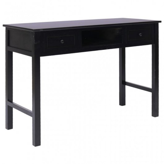 Scrivania in legno VidaXL 110x45x76 cm Nera
