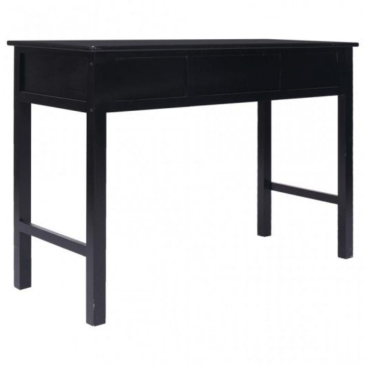 Scrivania in legno VidaXL 110x45x76 cm Nera