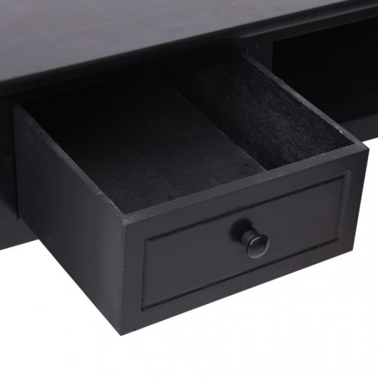 Scrivania in legno VidaXL 110x45x76 cm Nera