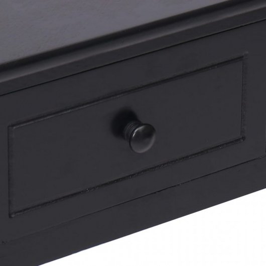 Scrivania in legno VidaXL 110x45x76 cm Nera