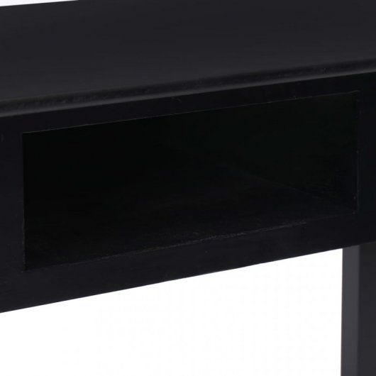 Scrivania in legno VidaXL 110x45x76 cm Nera