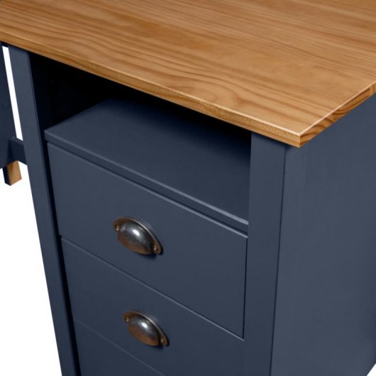 VidaXL Escritorio Hill Range 3 Cajones Madera Pino 120x50x74cm Gris