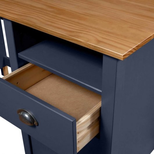 VidaXL Escritorio Hill Range 3 Cajones Madera Pino 120x50x74cm Gris