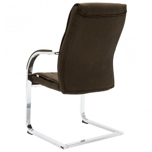 VidaXL Silla de Oficina Voladiza de Tela Marrón