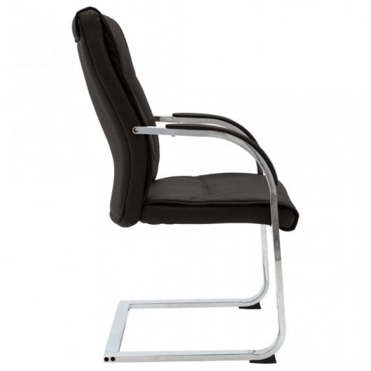 VidaXL Silla de Oficina Voladiza de Cuero Sintético Negra