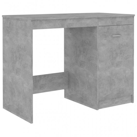 VidaXL Bureau en aggloméré 140x50x76 cm Gris béton