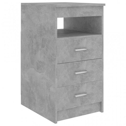 VidaXL Bureau en aggloméré 140x50x76 cm Gris béton