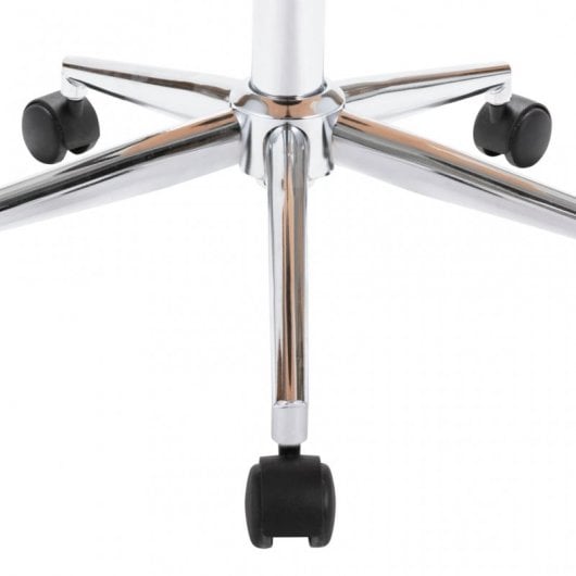 VidaXL Silla de Oficina Giratoria Madera Curvada Cuero Sintético Negro