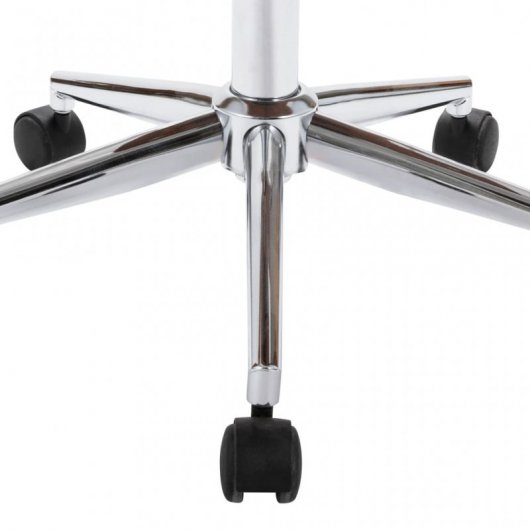 VidaXL Silla Oficina Giratoria Madera Curvada Cuero Sintético Blanco