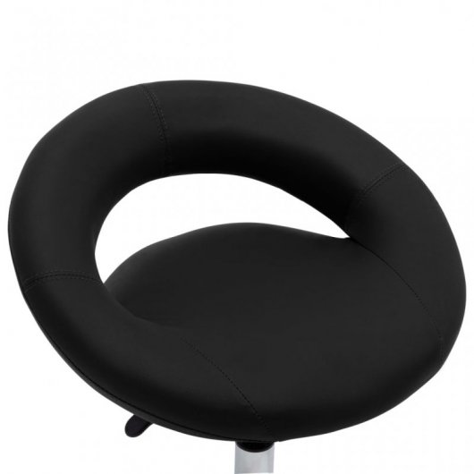 VidaXL Chaise de Travail à Roulettes Cuir Synthétique Noir