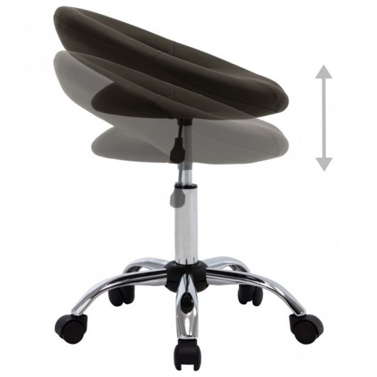 VidaXL Chaise de Travail à Roulettes Cuir Synthétique Marron