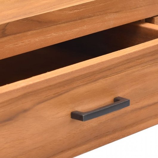 Bureau VidaXL avec 2 tiroirs en bois de teck recyclé