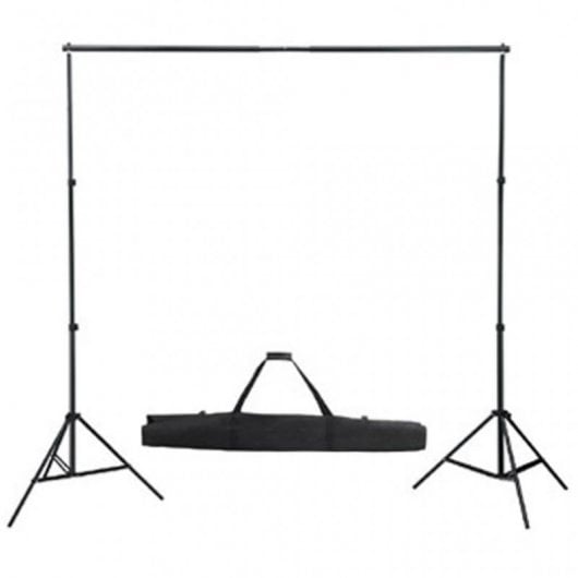 vidaXL Kit de Estúdio Fotográfico 2 Focos + Fundo Branco 600x300cm