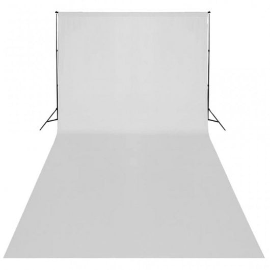 vidaXL Kit de Estúdio Fotográfico 2 Focos + Fundo Branco 600x300cm