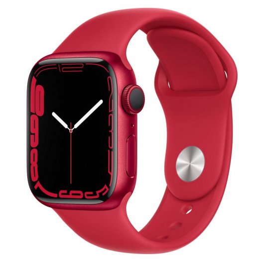 Apple Watch Series 7 GPS 45mm Alumínio Vermelho com Bracelete Desportiva Vermelha