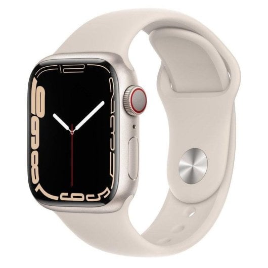 Apple Watch Series 7 GPS + Cellular 41mm OLED Beige Étanche IP6X SpO2 Pulsomètre