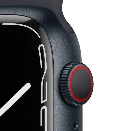 Apple Watch Series 7 GPS + Cellular 45mm Aluminio Negro con Correa Deportiva Negra