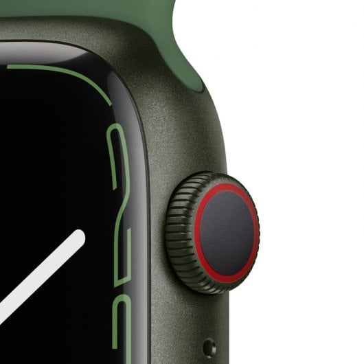 Apple Watch Series 7 GPS + Cellular, 45mm Cassa in Alluminio Verde con Cinturino Sport Verde