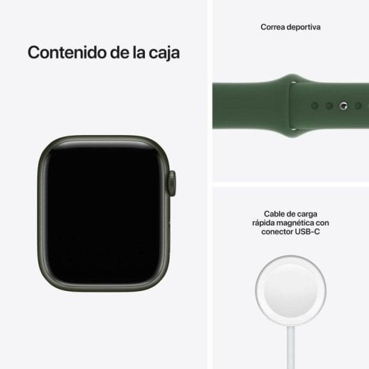 Apple Watch Series 7 GPS Cellular 45mm OLED Verde Resistente à Água IP6X SpO2 ECG