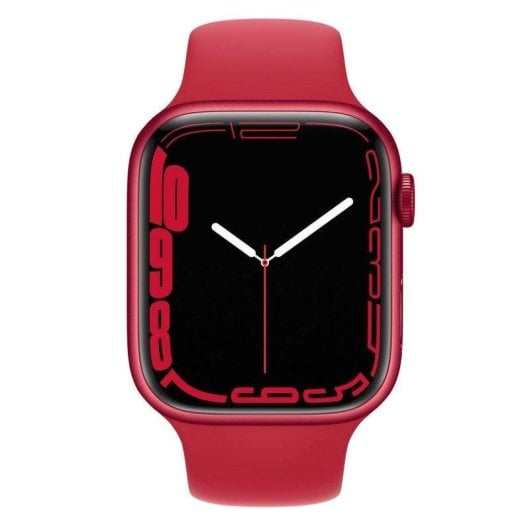 Apple Watch Series 7 GPS + Cellular 45mm Aluminio Rojo con Correa Deportiva Roja