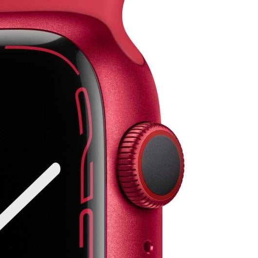 Apple Watch Series 7 GPS + Cellular 45mm Aluminio Rojo con Correa Deportiva Roja