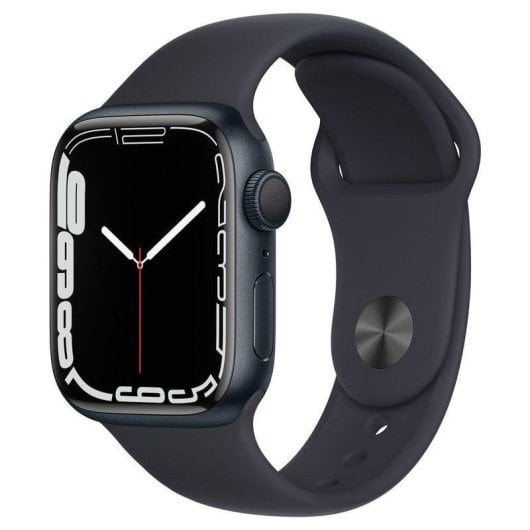 Apple Watch Series 7 GPS 41mm Aluminio Negro con Correa Deportiva Negra