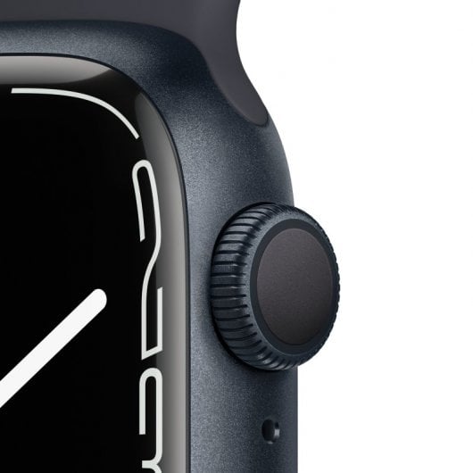 Apple Watch Series 7 GPS 41mm Alumínio Preto com Bracelete Desportiva Preta