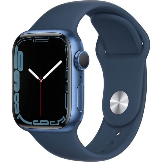 Apple Watch Series 7 OLED 41 mm Digital Touchscreen Blau WLAN GPS