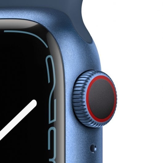 Apple Watch Series 7 OLED 41 mm Digital Touchscreen Blau WLAN GPS
