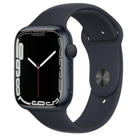 Apple Watch Series 7 GPS 45mm Aluminio Negro con Correa Deportiva Negra