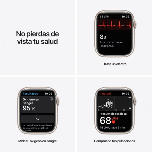 Apple Watch Series 7 GPS 45mm Aluminio Beige con Correa Deportiva Beige