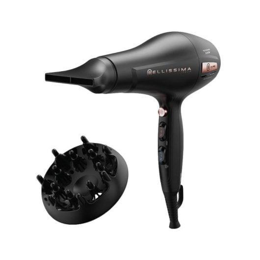 Professioneller Föhn Bellissima My Pro P3 3400 2400W 3 Temperaturstufen 2 Geschwindigkeiten Ionen Diffusor Schwarz