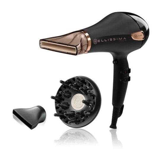 Sèche-cheveux Professionnel Ionique Bellissima My Pro Ceramic P5 3800 2300W 3 Températures 2 Vitesses Accessoires Noir Rose Gold