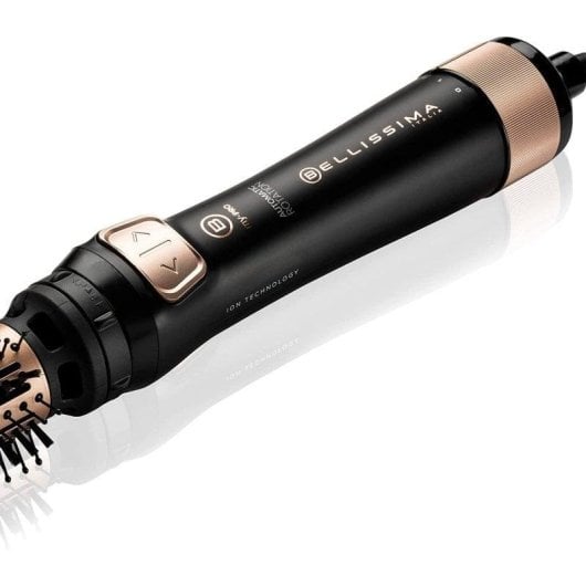 Brosse Soufflante Bellissima My Pro Revolution BHS4 1100 1000W Céramique Ionique 2 Températures Rotation Automatique Noir Or Rose